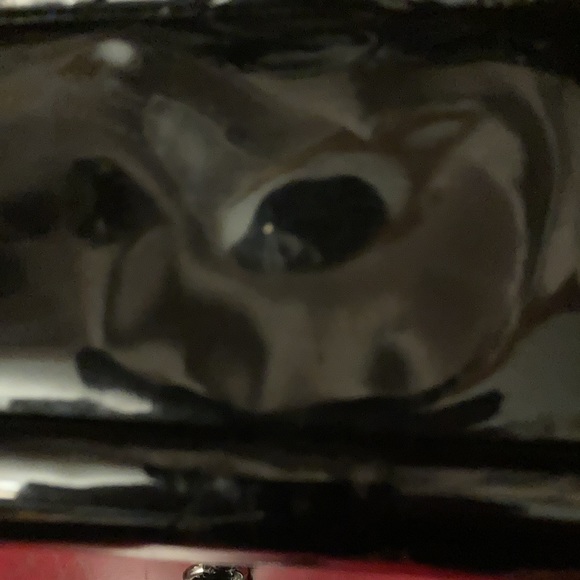 Black patent leather purse “C’s” all over. Well loved. No tag on little chain. - Picture 5 of 10